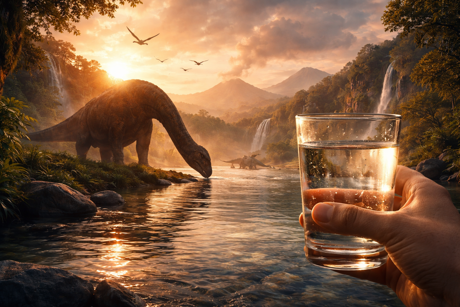 A água que você bebeu hoje já passou pelos dinossauros?